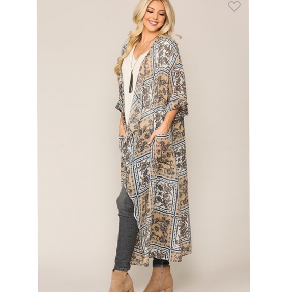Boho Chiffon Kimono - Picture 4 of 8